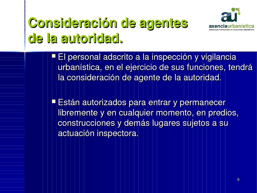 Presentación Isabel García Eiroa. Subdirectora da Axencia de Protección da Legalidade Urbanística 